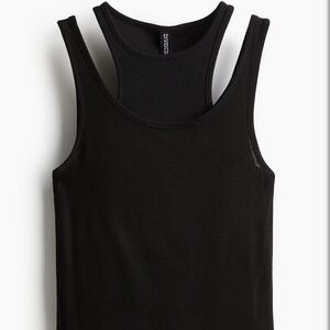 H&M Black Ribbed Tank Top